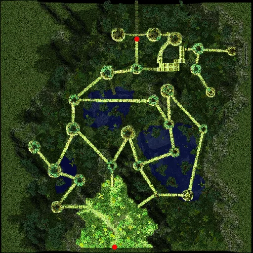 Minimap of Hoomga Jungle in Umbala