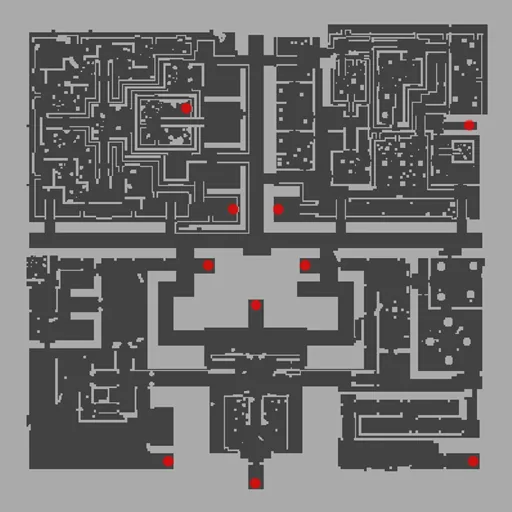 Minimap of Glast Heim Castle 1F